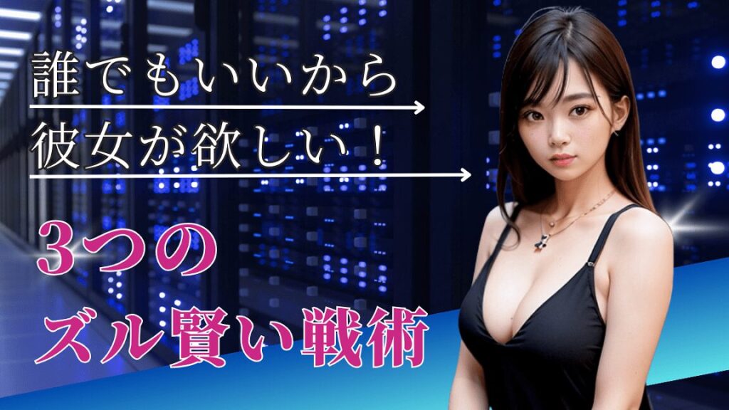 誰でもいいから彼女が欲しい！3つのズル賢い戦術